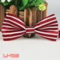 Elegante rot-weiß gestreifte Polyester Fliege für Herren, perfekt für Business und Feste. - Nr. 65