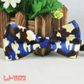 Herren Krawatte Fliege Blau Camouflage Muster Polyester Seide Hochzeit Party Accessoire - Nr.72