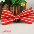 Herren Rot Weiß Gestreifte Polyester Fliege Klassische Hochzeit formelle Krawatte - Nr. 64