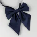 Dunkelblaue JK Uniform Schleife Einfarbig Schräge Feder Matrosenkragen Zubehör Variante - Feder Stil (LH-CBYG27)