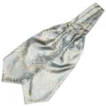 Klassieke paisley patroon heren ascot das formele bruiloft zakelijke halsdoek blauw stijl - LJ39 (Blauw Wit Goud Paisley)