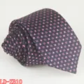 Men's dark blue narrow necktie featuring pink cross pattern, stylish 6cm polyester formal wear. - LD-ZB10