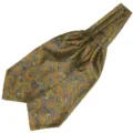 Heren paisley ascot stropdas formele Britse stijl polyester halsdoek bruiloft - LJ40 (Klassiek Paisley)