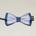 Kinderen Britse stijl tweekleurige vlinderdas voor jongens formele kleding mode variant. - Dubbele Laag Kleurblok Donkerblauw
