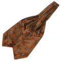 Heren retro geometrisch patroon ascot stropdas luxe stijl polyester formele accessoire - LJ47 (Vintage Geometrisch Ruitjes)