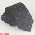 Men slim business tie 6cm narrow polyester formal suit necktie with polka dot pattern - LD-ZB22