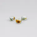 Ceramic decal loose beads DIY jewelry accessories handmade floral spacer beads 8mm size - Sunflower