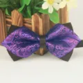 Herren lila Paisley gemusterte rautenform Fliege für Business Party Hochzeit formell - LJ-JJ216