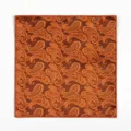 Heren paisley pochet zakdoek roestbruin oranje stijlvolle pak accessoire voor heren - Oranje