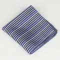 Herren Blau Weiß Gestreiftes Einstecktuch Anzug Taschentuch Hochzeit Business Accessoires - Blau Weiß Zweifarbige Streifen