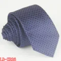 Mens 6cm slim business tie in navy blue with circular pattern for wedding and formal wear. - LD-ZB26