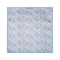 Heren klassieke paisley pochet in blauw zijden zakdoek voor pak borstzak stijlvol - Lichtblauw