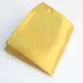 Pañuelo de bolsillo amarillo liso para hombre traje de boda accesorio elegante top - Amarillo Dorado