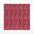 Rode heren pochet met paisley motief, klassieke bedrukte zakdoek voor pak accessoire. - Rood