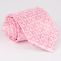 Rosa Jacquard Krawatte für Herren, 8cm breiter Stil, elegantes Business Accessoire für Hochzeiten. - Rosa Geometrisch (26)