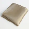 Pañuelo de bolsillo para hombre de color sólido satén de lujo traje boda negocios formal. - Champaña Claro