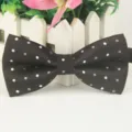 Schwarze Polka Dot Fliege für Herren Polyester Seide britischer Stil Business Krawatte - LJ-HH15