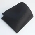 Pañuelo de bolsillo liso para hombre traje pañuelo negro clásico accesorio negocio - Negro Puro