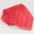 Red jacquard striped necktie for men, elegant business wedding formal wear accessory. - Red Stripe (14)