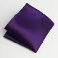 Pañuelo de bolsillo morado liso para hombre, pañuelo elegante de seda para traje. - Púrpura profundo