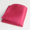 Pañuelo de bolsillo rosa liso para hombre de satén de seda traje boda accesorio - Rosa rojo