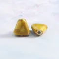 DIY glazed triangular ceramic beads vintage pendant necklace jewelry making accessories - Triangle 16*8.5mm / Flower Glaze Yellow