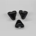 Black glazed triangle beads DIY jewelry making materials for vintage necklace pendant accessories - High-Temp Black