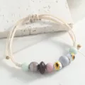 Chic ceramic beaded woven bracelet adjustable chic casual daily fashion jewelry gift for women - Sunflower Bead Style