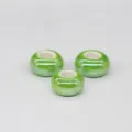 Green ceramic spacer beads large hole diy jewelry making charm bracelet craft 15mm - Electroplated 10x15mm / Glossy Fruit Green