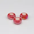 Red ceramic large-hole beads DIY charm spacer beads jewelry making supplies - Electroplated 10x15mm / Bright Red Gloss