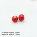 Red ceramic round beads loose porcelain beads 10mm diameter 2.8mm hole DIY jewelry making - 10mm / Bright Red