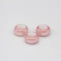 Pink glossy ceramic large hole spacer beads diy jewelry making handmade bracelet accessories - Electroplated 10x15mm / Light Pink Gloss