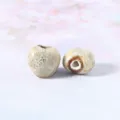 DIY Ceramic Peach Heart Loose Beads Bracelet Jewelry Craft Accessories Size 12x11.5mm - 10 Pieces/Pack / Coffee White
