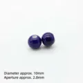 Blue ceramic round beads 10mm DIY jewelry making loose beads accessories wholesale - 10mm / Sapphire Blue