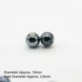 Black ceramic round beads 10mm DIY jewelry making loose spacer bead accessories for bracelets. - 10mm / Electroplated Green
