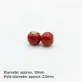 Red ceramic loose round beads 10mm diy jewelry making craft bracelet accessories - 10mm / Flower Glaze Red