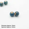 Blue ceramic round beads 10mm DIY jewelry making accessories loose spacer beads. - 10mm / Flower Glaze Blue