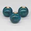 18mm glasierte Keramik Perlen DIY lose Perlen Schmuckherstellung Basteln Zubehör Material - 18mm / Blumenglasur Blau