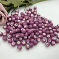 Purple ceramic round loose beads for DIY jewelry making bracelet accessories wholesale. - 8mm / Light Purple