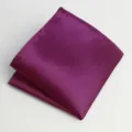 Pañuelo de bolsillo morado liso para hombre traje boda negocios accesorio elegante. - Fucsia