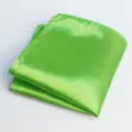 Pañuelo de bolsillo para hombre en satén verde brillante, elegante accesorio para traje y boda. - Verde Fluorescente