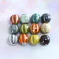 Retro glazed ceramic beads mix, colorful watermelon loose beads for DIY handmade bracelets. - 10 Pieces/Pack / Small Watermelon Mix (10-Piece Pack)