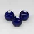 Perles en ceramique bleu fonce de 16 mm avec grand trou pour la creation de bijoux DIY et artisanat. - Bleu Saphir