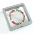 New Chinese style ceramic beaded bracelet colorful retro single circle jewelry. - CS024 Colorful Journey (6mm, Boxed)