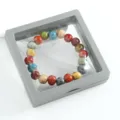 Multi-color ceramic beaded bracelet ethnic style single circle vintage jewelry for women - CS027 Colorful Journey (10mm) (Boxed)