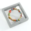 Colorful ceramic beaded bracelet, retro style single circle ethnic jewelry for women. - CS030 Quiet Breeze (Boxed)