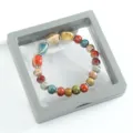 Colorful ceramic beaded bracelet, new chinese retro ethnic style single-circle wrist jewelry. - CS031 Cloud Slumber (Boxed)