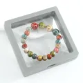 New Chinese style national colorful ceramic beaded bracelet bohemian retro single circle jewelry - CS032 Twilight Dust (Boxed)
