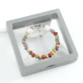 Ethnic style colorful ceramic beaded bracelet with smiley star pendant variant item. - CS034 Romantic Galaxy (Pink) (Boxed)