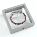 New Chinese ethnic ceramic beaded bracelet with retro alloy star pendant in display box. - CS036 Star Carrier (Random Kiln Glaze, Boxed)